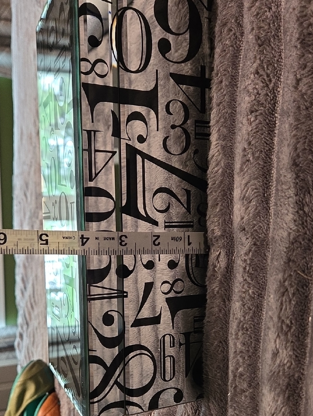 Decorative Number Pattern Rectangular Box - Black on Mirror - Picture 3 of 4